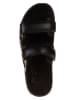 WODEN Leren slippers zwart