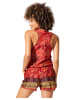 Ipanima Jumpsuit in Rot/ Lila