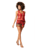 Ipanima Jumpsuit in Rot/ Lila