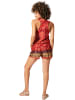 Ipanima Jumpsuit in Rot/ Lila