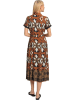 Heine Kleid in Hellbraun/ Beige/ Schwarz