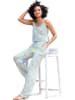 Heine Jumpsuit in Hellblau/ Gelb