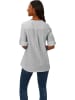 Heine Bluse in Grau/ Weiß