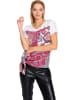 Heine Shirt in Weiß/ Pink