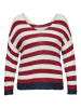 ONLY Carmakoma Pullover in Rot/ Weiß