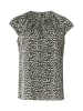 comma Bluse in Beige/ Schwarz