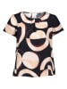 s.Oliver BLACK LABEL Bluse in Schwarz/ Beige/ Rot