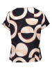 s.Oliver BLACK LABEL Bluse in Schwarz/ Beige/ Rot
