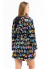 Moschino Badjas zwart/meerkleurig