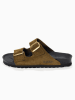 Bluebay Leren slippers "Aristote" kaki