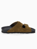 Bluebay Leren slippers "Aristote" kaki