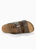 Bluebay Leren slippers "Aristote" beige/grijs
