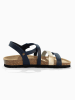 Bluebay Sandalen "Marte" in Dunkelblau/ Beige