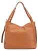 Lucca Baldi Leder-Shopper "Fiesole" in Cognac - (B)34 x (H)29 x (T)15 cm