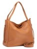Lucca Baldi Leder-Shopper "Fiesole" in Cognac - (B)34 x (H)29 x (T)15 cm