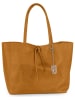 Lucca Baldi Leder-Shopper "Spoleto" in Hellbraun - (B)34 x (H)28 x (T)14 cm