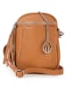 Lia Biassoni Leder-Umhängetasche "Secco" in Cognac - (B)15 x (H)20 x (T)4 cm