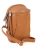 Lia Biassoni Leder-Umhängetasche "Secco" in Cognac - (B)15 x (H)20 x (T)4 cm