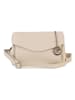 Pia Sassi Leren schoudertas "Corno Baitone" crème - (B)24 x (H)14 x (D)10 cm