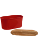 Echtwerk Brotbox "Fresh" in Rot - (B)37 x (H)17 x (T)21,5 cm