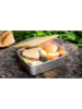 Echtwerk Lunchbox in Silber/ Hellbraun - 1,5 l