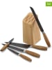 Echtwerk 6tlg. Küchenmesser-Set "Classic" in Braun