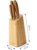 Echtwerk 6tlg. Küchenmesser-Set "Classic" in Braun