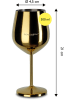 Echtwerk 2-delige set: wijnglazen goudkleurig - 500 ml