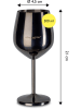 Echtwerk 2-delige set: wijnglazen zwart - 500 ml