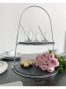 Echtwerk Etagere in Schwarz/ Silber - (H)40 cm