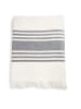 Le Comptoir de la Plage Fouta ''Karabuk'' in Weiß/ Dunkelblau - (L)180 x (B)140 cm