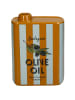 Kersten Vaas "Olive Oil" oranje/wit - (B)13 x (H)17 x (D)5,5 cm