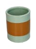 Kersten Blumentopf ''Olives'' in Grau/ Orange - (H)13,3 x Ø 11 cm