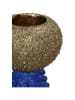 Kersten Kaarshouder "Octopus" blauw/goudkleurig - (H)20 x Ø 16 cm