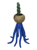 Kersten Świecznik "Octopus" w kolorze złoto-niebieskim - wys. 20 x Ø 16 cm