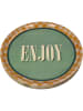Kersten Dinerbord "Enjoy" groen - Ø 25 cm