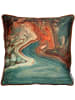 Kersten Kissen ''Agate in Türkis/ Ocker - (L)45 x (B)45 cm
