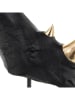 Amadeus Deco-object "Rhinoceros" zwart/goudkleurig - (H)18 cm