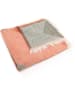 Amadeus Plaid "Alice" in Grau/ Orange - (L)170 x (B)130 cm
