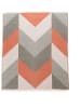 Amadeus Plaid "Alice" in Grau/ Orange - (L)170 x (B)130 cm