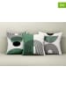 Coin de Pierre 3-delige set: kussenhoezen groen/zwart/wit - (L)43 x (B)43 cm