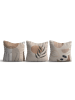 Coin de Pierre 3er-Set: Kissenhüllen in Beige/ Creme - (L)43 x (B)43 cm