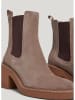 Pepe Jeans FOOTWEAR Skórzane sztyblety w kolorze szarobrązowym