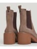 Pepe Jeans FOOTWEAR Skórzane sztyblety w kolorze szarobrązowym