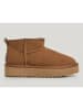 Pepe Jeans FOOTWEAR Leren winterboots "Dissy Young" lichtbruin