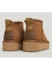 Pepe Jeans FOOTWEAR Leren winterboots "Dissy Young" lichtbruin