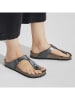 Birkenstock Leder-Zehentrenner "Gizeh" in Schwarz