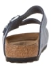 Birkenstock Leder-Pantoletten "Arizona" in Hellblau