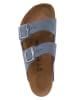 Birkenstock Leder-Pantoletten "Arizona" in Hellblau