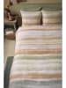 Beddinghouse Flanellen beddengoedset "Colour Play" wit/beige/groen